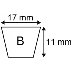 COURROIE B67 1/4             17X11X1763