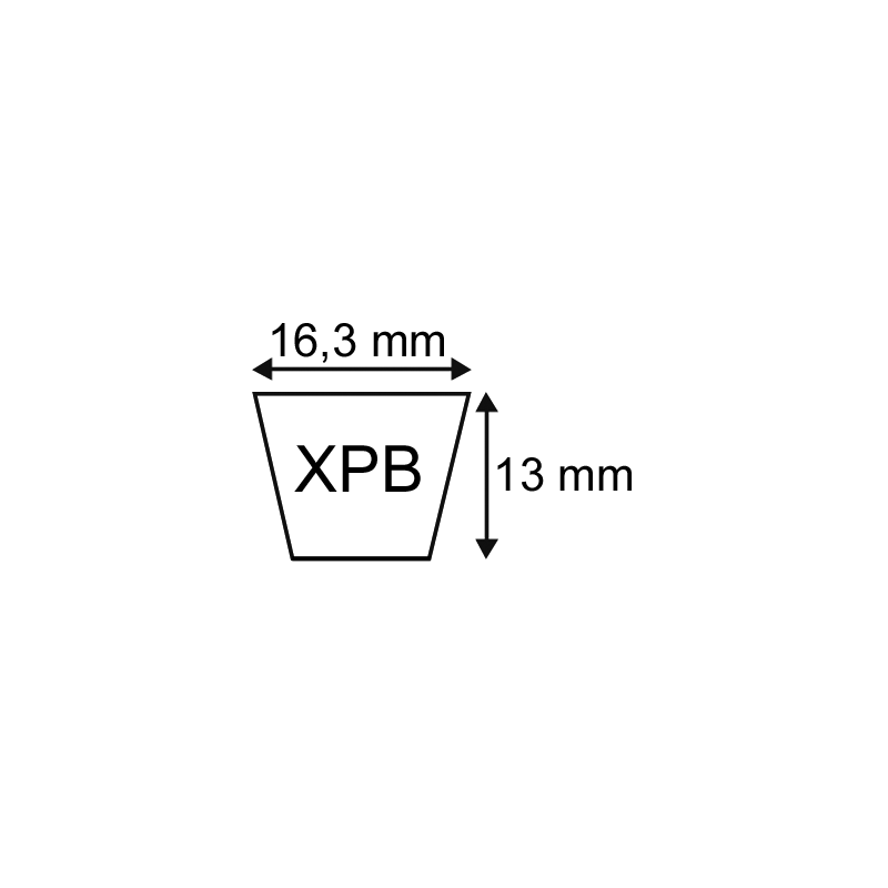COURROIE XPB1600           16,,3X13X1600